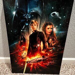 Star Wars The Destiny Of A Jedi Canvas Art On Frame Darth Luke Leia Han Solo NWT
